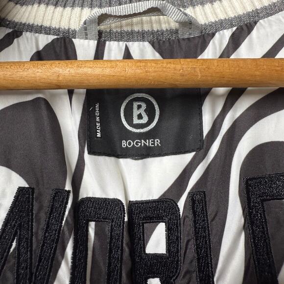 Bogner Ski Jacket Men's Small Gray and White Cosmopolitan Sport Zip Up - Picture 8 of 16